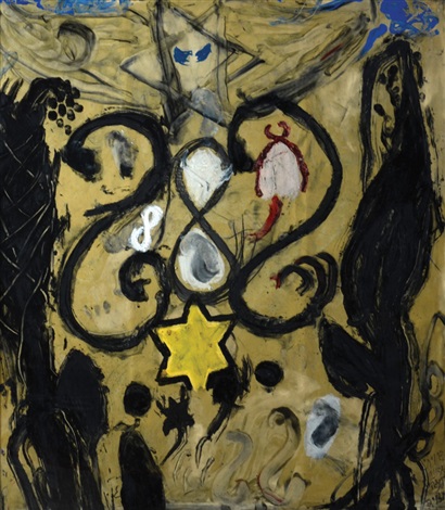 410x470 Star Of David By Moshe Gershuni On Artnet - Star Of David Painting