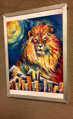 236x382 Lion Of Judah, Star Of David Painting. Prophetic Art Speaks - Star Of David Painting