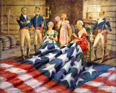 480x384 Maryland Girl Helped Stitch Historic - Star Spangled Banner Painting