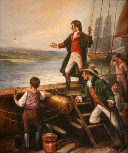 416x499 Parading The Colors - Star Spangled Banner Painting