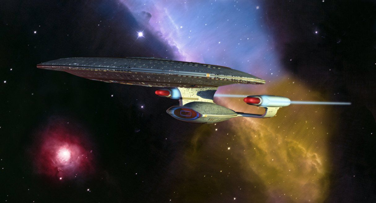 1215x657 Picard's Painting By Thefirstfleet On Star Trek - Star Trek Enterprise Painting