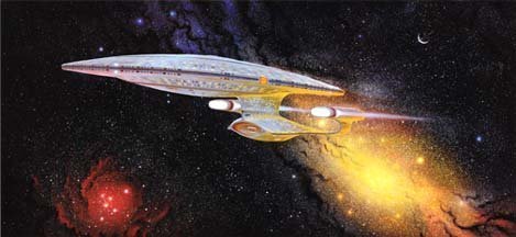 469x216 Star Trek Tng Captain Picards Ready Room Artwork Of The Enterprise - Star Trek Enterprise Painting