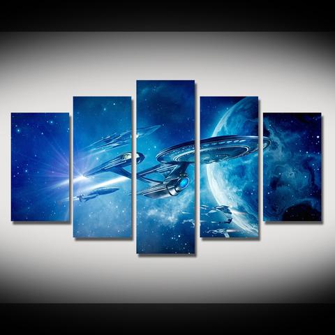 480x480 Limited Edition Star Trek Ship 5pcs Painting Home Decor Canvas - Star Trek Painting