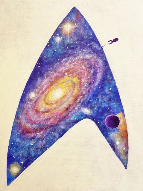 478x640 Angela Anderson Art Blog Star Trek Beyond Galaxy Acrylic - Star Trek Painting