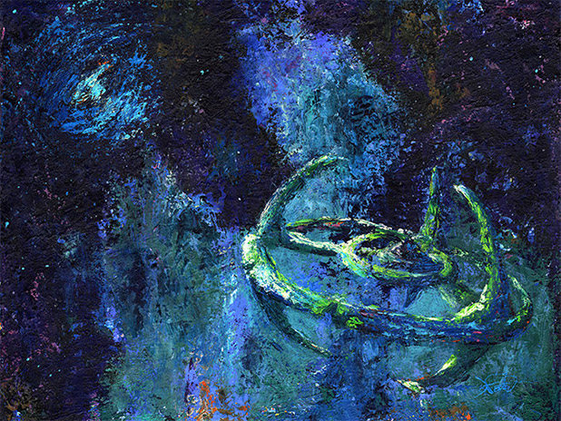 618x464 Brand New Star Trek Deep Space Nine Amp Star Trek The Original - Star Trek Painting