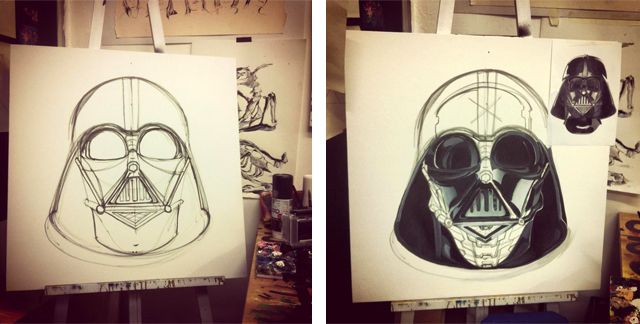 640x324 Image Result For Star Wars Acrylic Small Scale Canvas Acrylic - Star Wars Acrylic Painting