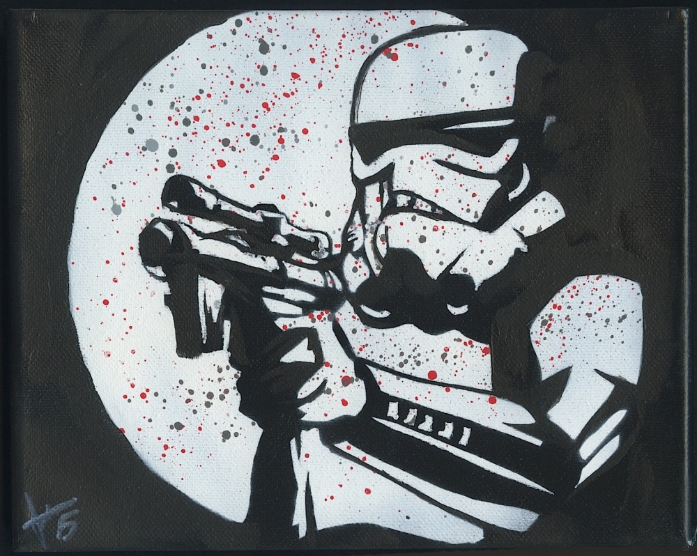 1000x798 Online Sports Memorabilia Auction Pristine Auction - Star Wars Acrylic Painting