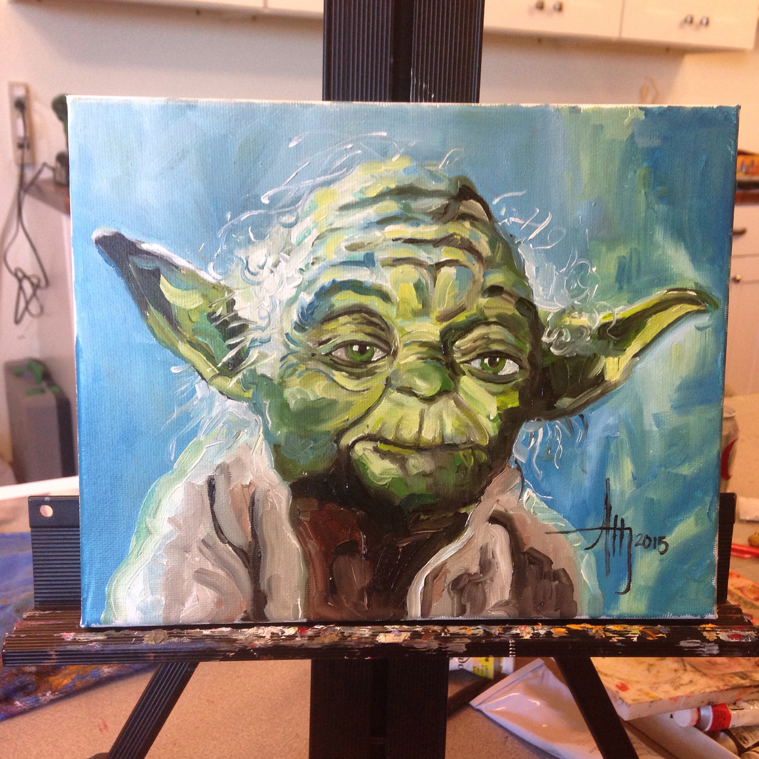 2448x2448 Star Wars Painting 14 Of 100 Yoda April's Art Amp Design - Star Wars Acrylic Painting