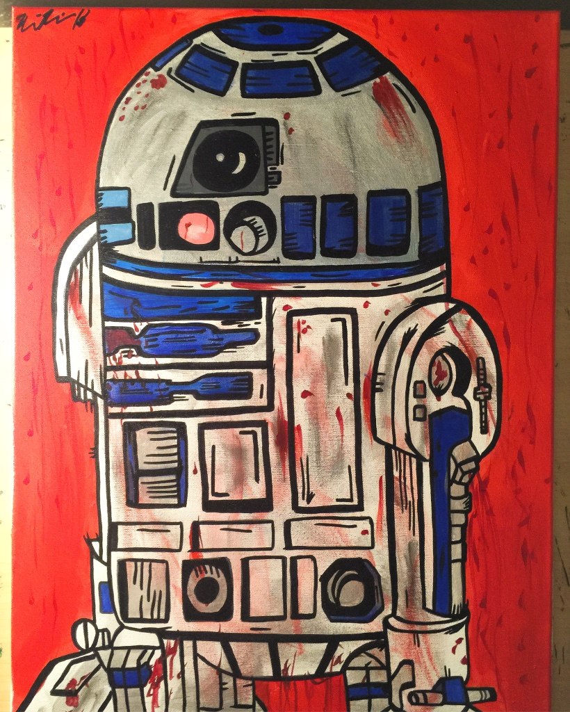 820x1024 Used R2d2 Star Wars Acrylic Painting For Sale In Henderson - Star Wars Acrylic Painting