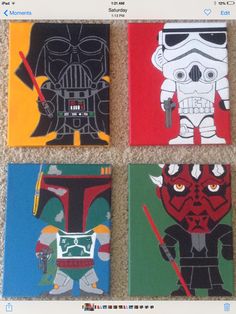 236x314 Each Painting Is Hand Done By Me With Acrylic Paint On A Flat 8x8 - Star Wars Acrylic Painting