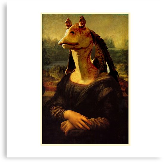 550x545 Jar Jar Binks - Star Wars Canvas Painting