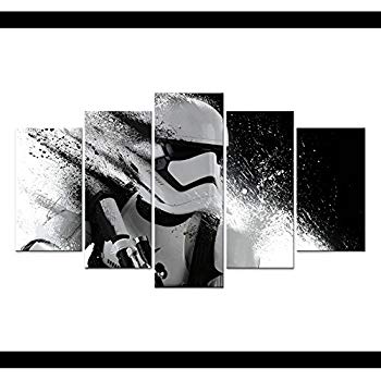350x350 5 Piece Modular Pictures Hd Printed Star Wars Canvas - Star Wars Canvas Painting