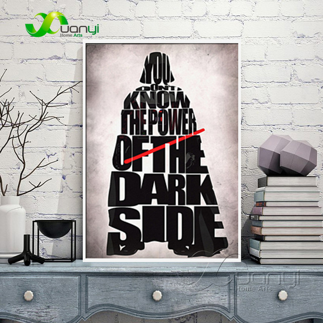 640x640 Black White Nordic Art Print Poster Darth Vader Wall Picture Star - Star Wars Canvas Painting