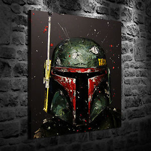 300x300 Oil Painting Hd Print Wall Decor Art On Canvas Star Wars Boba Fett - Star Wars Oil Painting