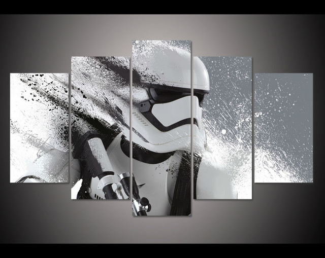 640x509 Print Stormtrooper Star Wars Movie Poster Painting Modern Home - Star Wars Oil Painting