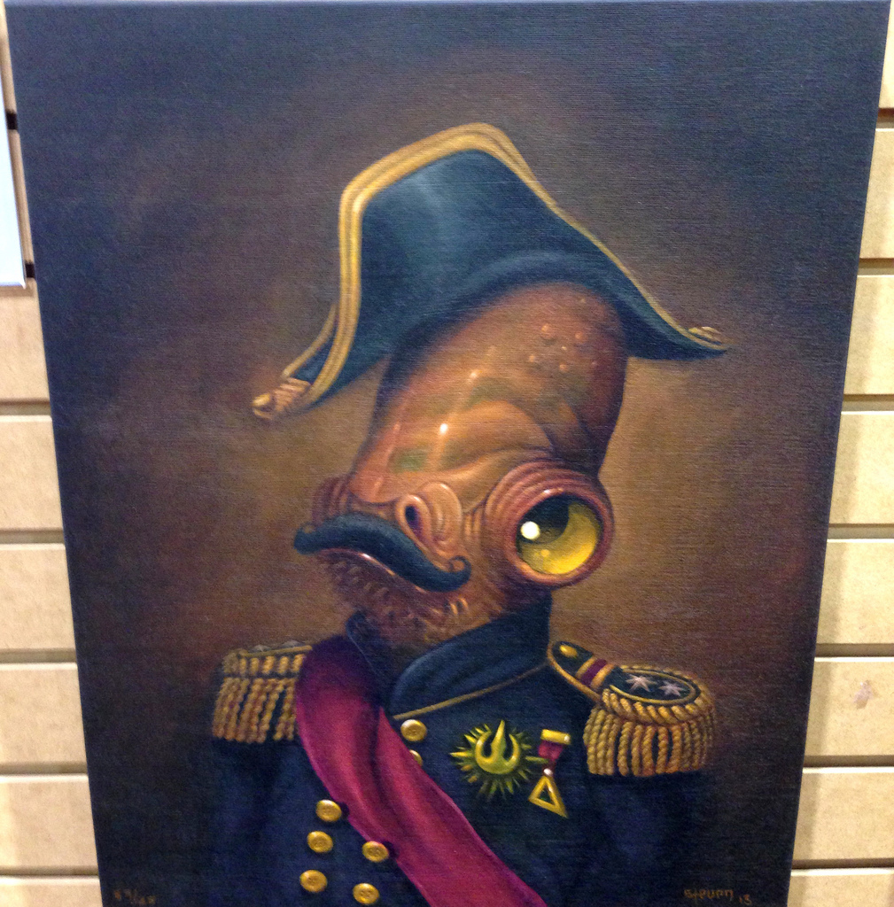 1009x1024 Star Wars Admiral Ackbar Oil Painting Artwork Disney D23 - Star Wars Oil Painting