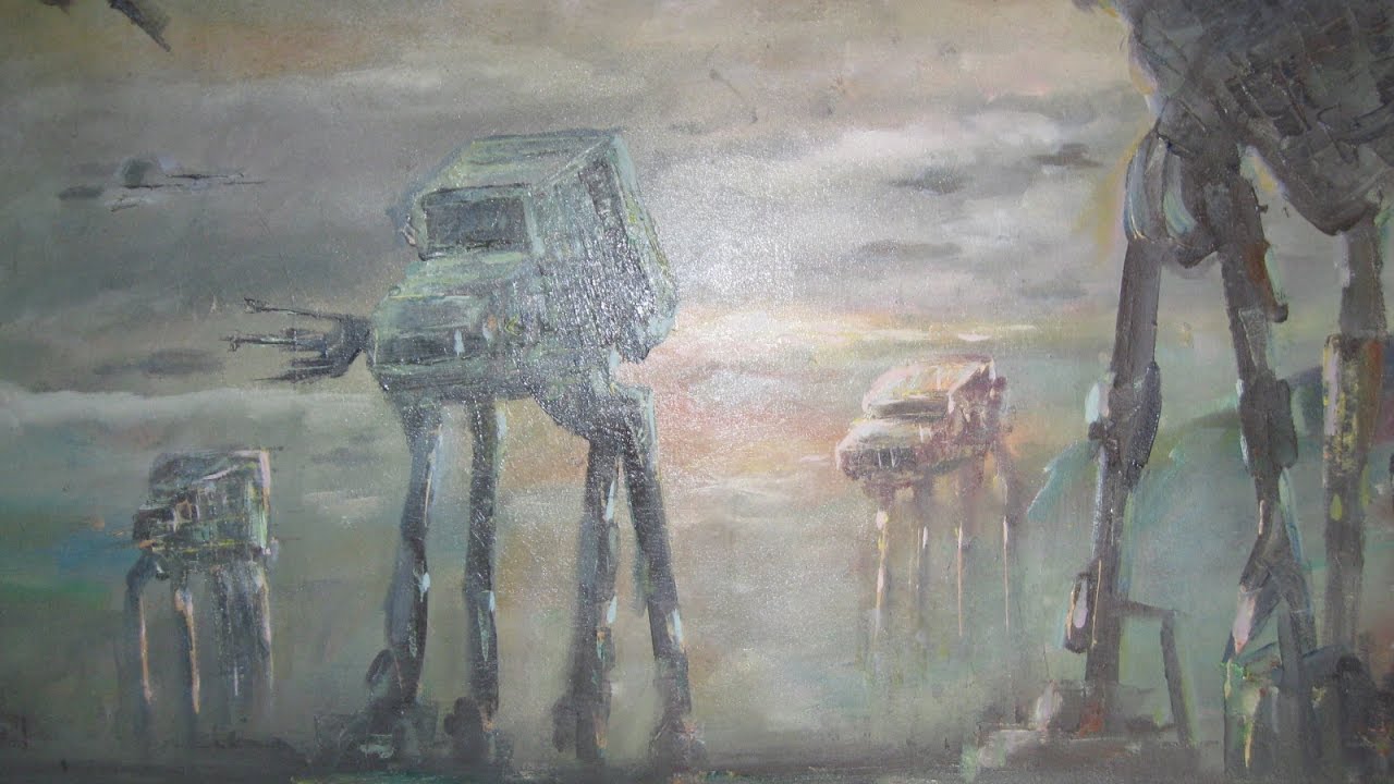 1280x720 Star Wars Oil Painting By Naci Caba - Star Wars Oil Painting