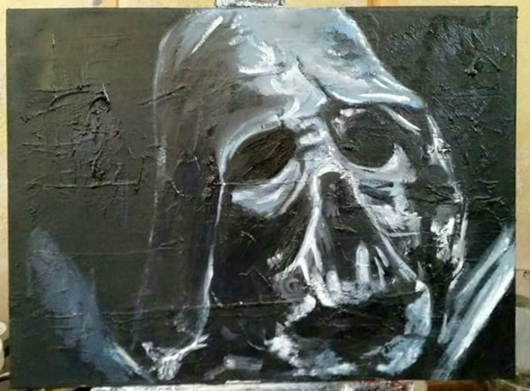 1080x797 Darth Vader (Star Wars The Force Awakens Oil Painting) - Star Wars Oil Painting