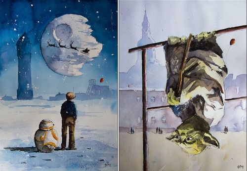 500x346 Design Stack A Blog About Art, Design And Architecture Paintings - Star Wars Painting