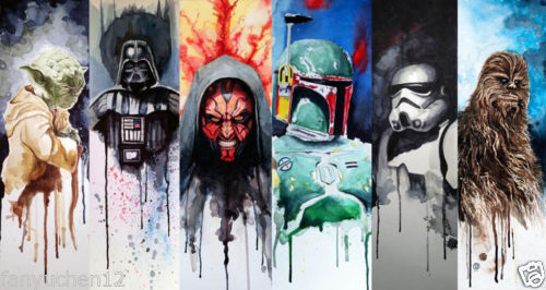 500x266 Handcraft Modern Oil Painting On Canvas (No Stretch) Star Wars Man - Star Wars Painting