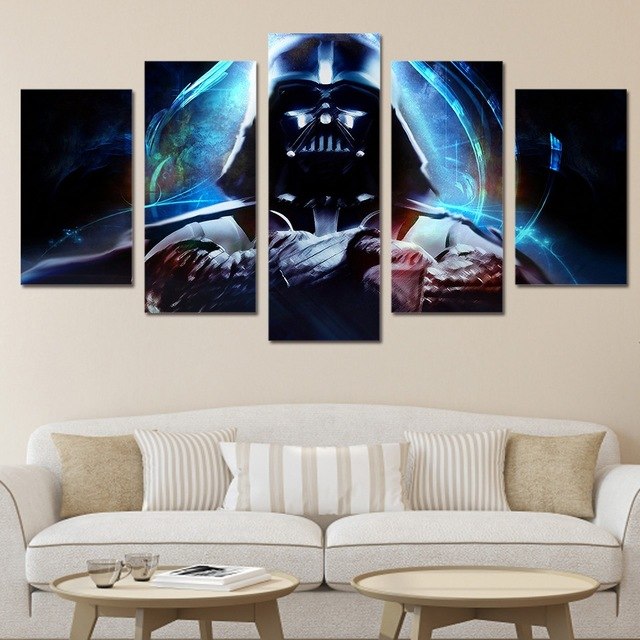 640x640 Modern Hd Prints Pictures Modular Home Wall Art Decor 5 Pieces - Star Wars Painting