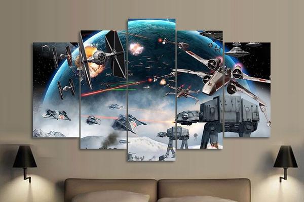 600x400 Star Wars Battle - Star Wars Painting