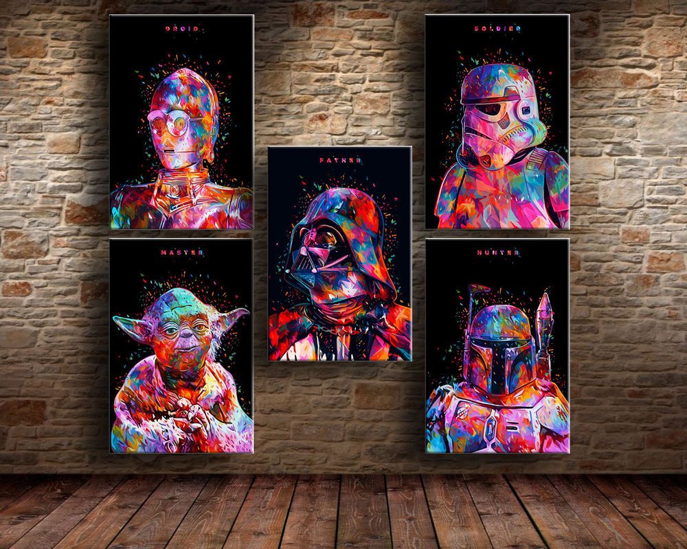 1000x800 Oil Painting Hd Print On Cavans Wall Art Decor,star Wars Tribute - Star Wars Painting Art