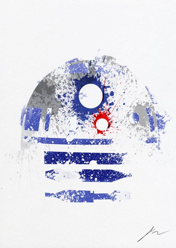 610x862 Star Wars Paint Splatter Paintings And Splashes By Arian Noveir - Star Wars Painting Art
