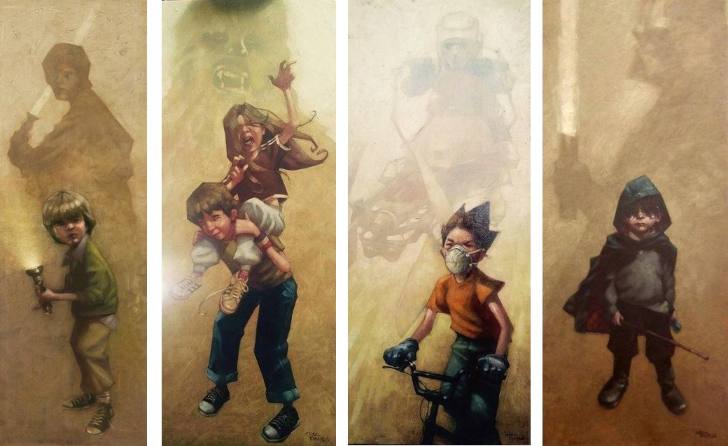 1040x638 These Star Wars Paintings Capture Kids Using Their Imagination - Star Wars Painting Art