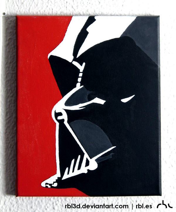600x725 Darth Vader Popart Painting By Rbl3d - Star Wars Pop Art Painting