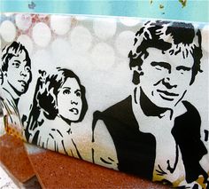 236x213 Original Graffiti Art Painting On Canvas Large Scale 12 X 24 - Star Wars Pop Art Painting