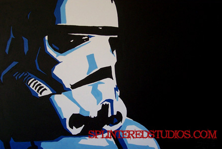 447x300 Storm Trooper Original Pop Art Painting - Star Wars Pop Art Painting