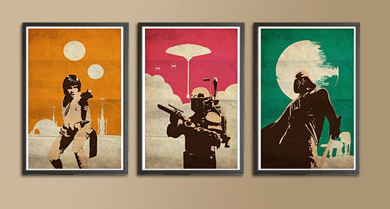 570x306 Vintage Pop Art Star Wars Posters Dadsbigplan - Star Wars Pop Art Painting