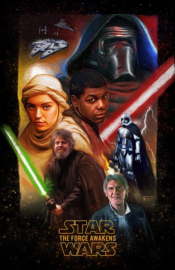 600x927 Your - Star Wars The Force Awakens Painting