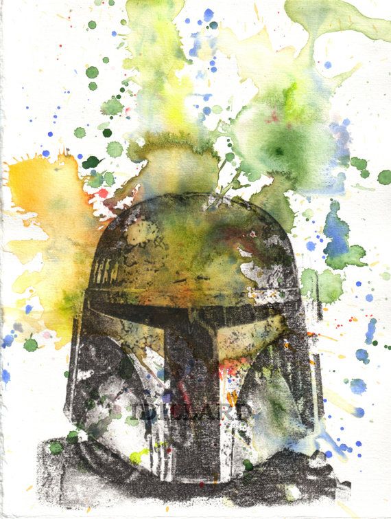 570x755 Star Wars Art Print Poster Watercolor Painting Star Wars Decor - Star Wars Watercolor Painting