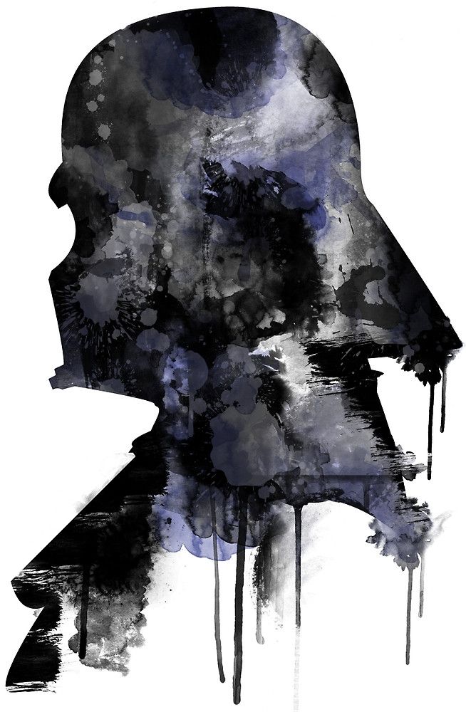 654x1000 Star Wars Minimalist Watercolor Digital Painting Darth Vader By - Star Wars Watercolor Painting