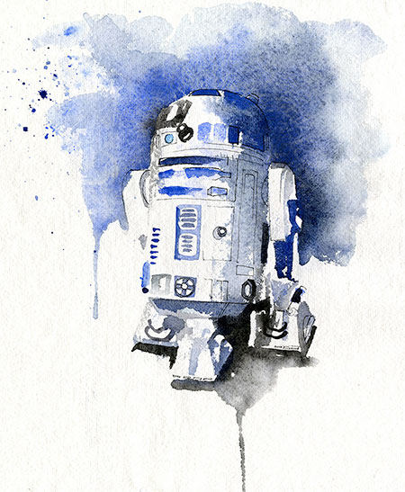 450x547 Star Wars Watercolor Paintings - Star Wars Watercolor Painting