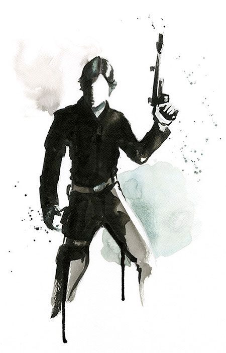 450x702 Blule Star Wars Watercolor Paintings Posters - Star Wars Watercolor Painting