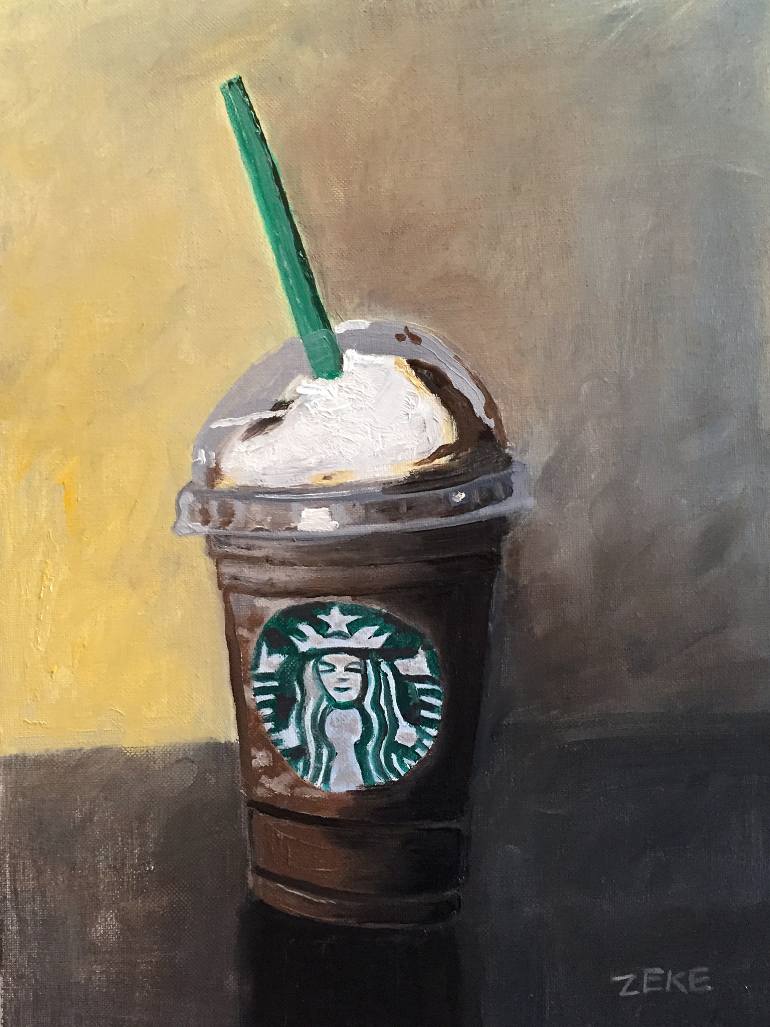 770x1027 Saatchi Art Starbucks Ii Painting By Zeke Garcia - Starbucks Painting