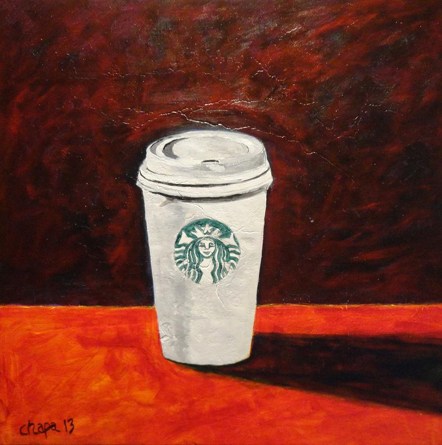 894x900 Starbucks Painting By Manny Chapa - Starbucks Painting