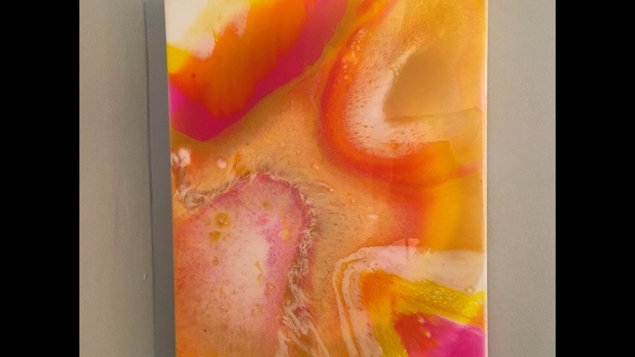 1280x720 Resin Pour Art - Starburst Painting