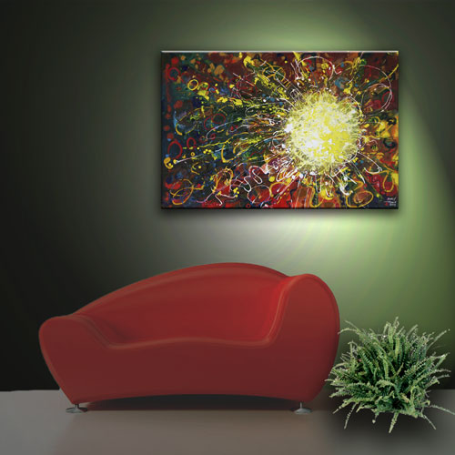 500x500 Starburst, Original Painting - Starburst Painting