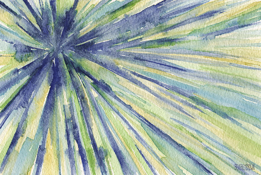 900x604 Abstract Watercolor Painting - Starburst Painting