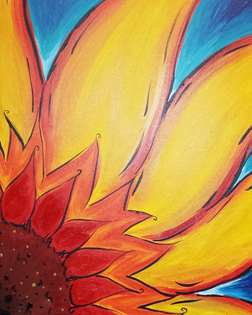 252x315 Sunflower Starburst - Starburst Painting