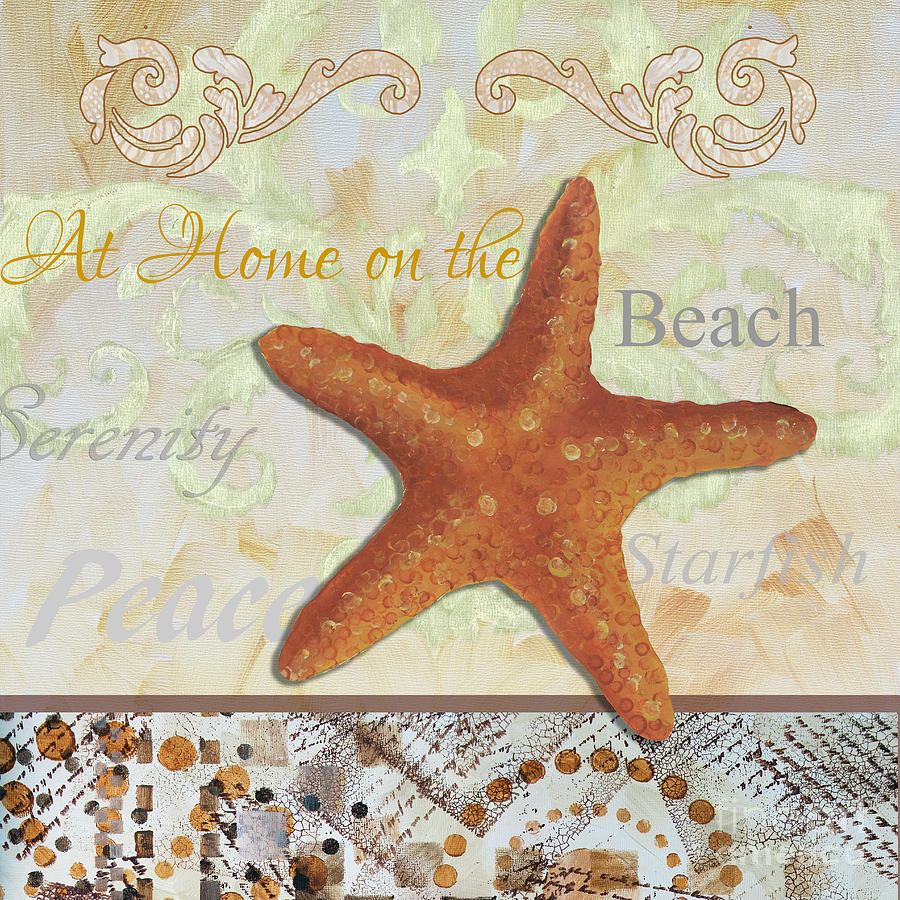 900x900 Coastal Decorative Starfish Painting Decorative Art By Megan - Starfish Painting