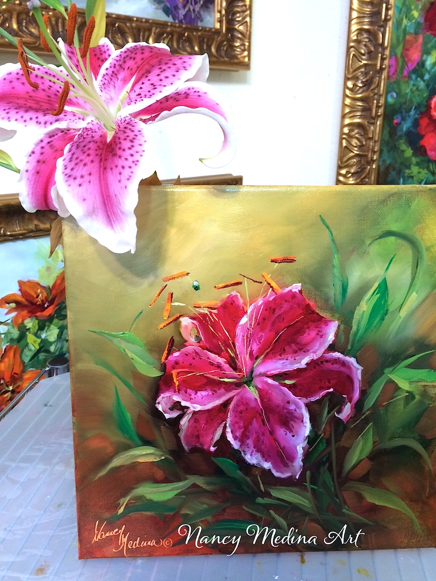 864x1152 Nancy Medina Art Night Shine Stargazer - Stargazer Painting