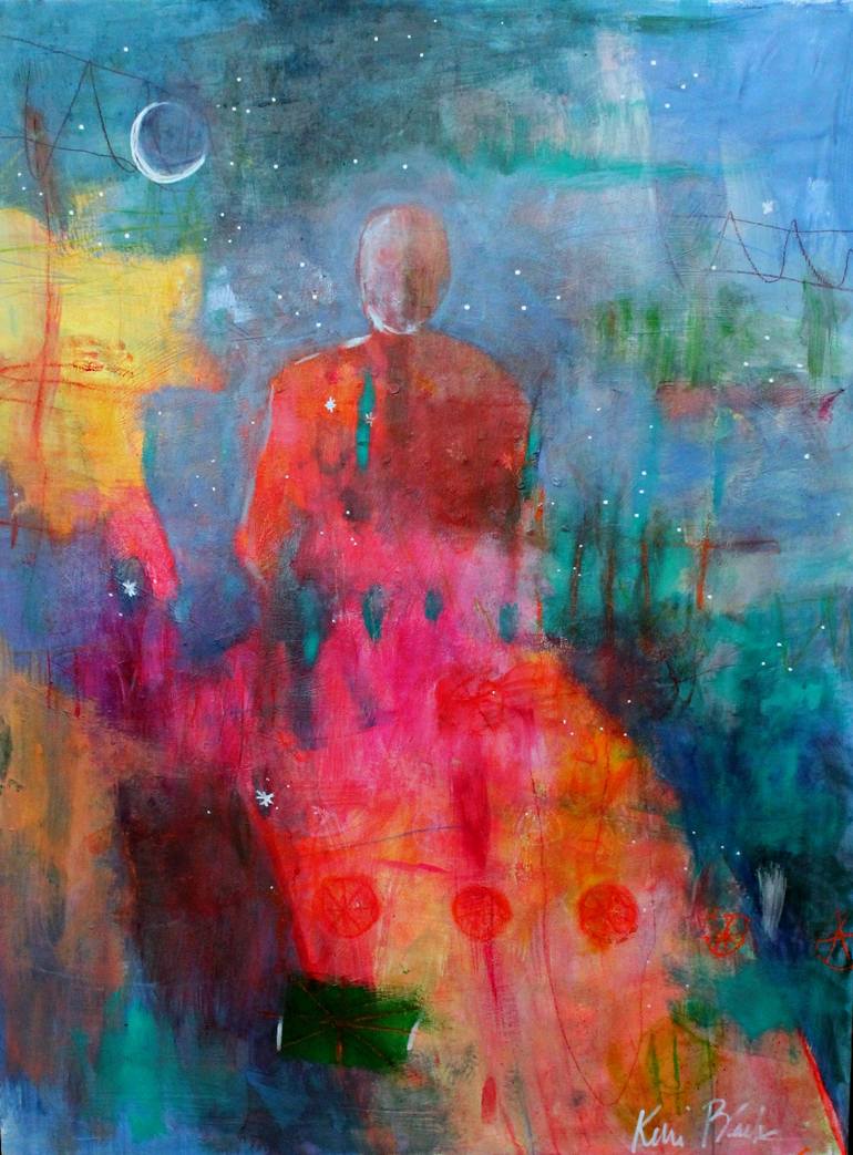 770x1043 Saatchi Art Sitting In Starlight Painting By Kerri Blackman - Starlight Painting