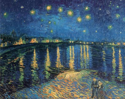 400x318 Vincent Van Gogh (Starry Night Over The Rhone) Starlight Painting - Starlight Painting
