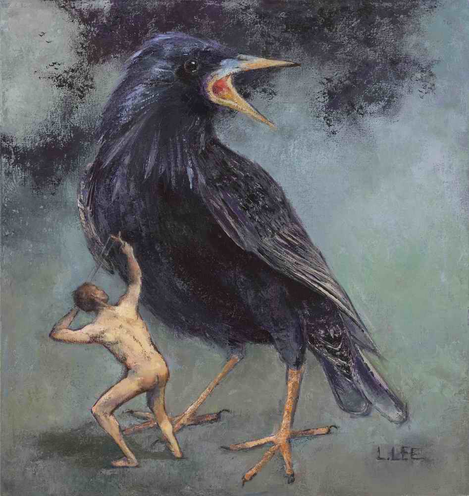 947x1000 Starling Murmuration Meiners And Lee Studios The Art Of Leslie - Starling Painting