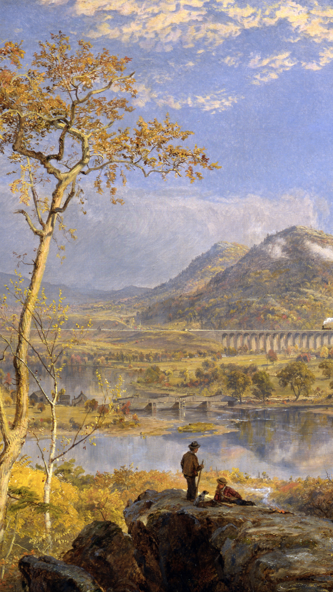 1080x1920 Starrucca Viaduct, Pennsylvania By Jasper Francis Cropsey - Starrucca Viaduct Painting